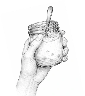 Hand-drawn illustration for Borani